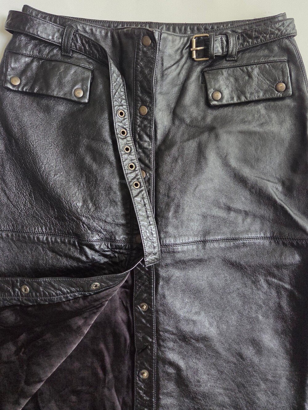 Vintage DKNY | Leather Utility Skirt - Picture 7 of 15